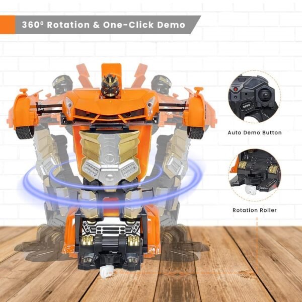 Robot Cars for Kids 4-8 Year Old,Deformation Car, Remote Control Car for Boys Robot Vehicle Toys Rc Racing Car. - Multicolor - Image 4