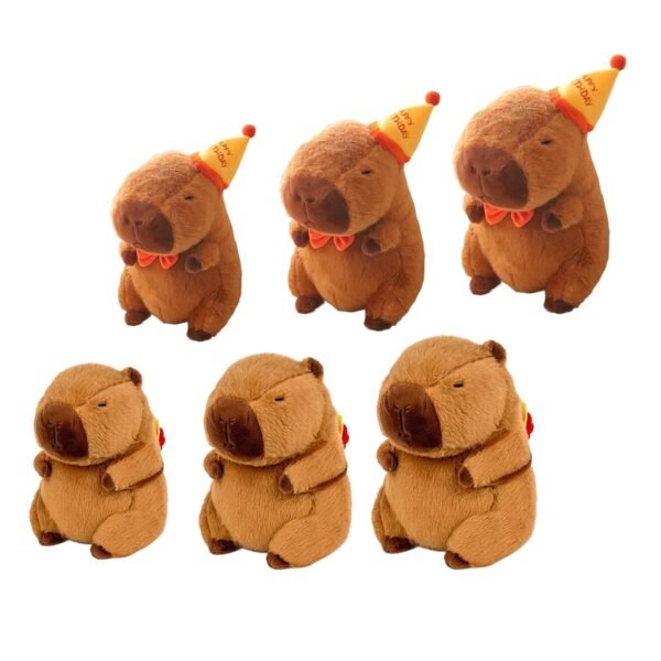 bnf® Capybara Stuffed Animal Plush Toy Decoration for Boys Girls Kids Adults with Hat 23cm - Image 4