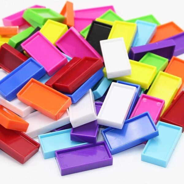 Unbreakable Kids Plastic Building Block Set, Interlock Brick Set for Kids 3-8 Years, Multicolor, Plastic Dominoes Block Toy