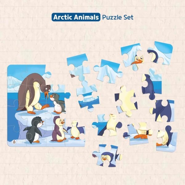 SPARTAN KIDS® Arctic Animals Jigsaw Puzzle for Kids of Age 3-5 Years, Set of 4-96 Puzzle Pcs (Multicolour, Size 24x17 cm) - Image 2
