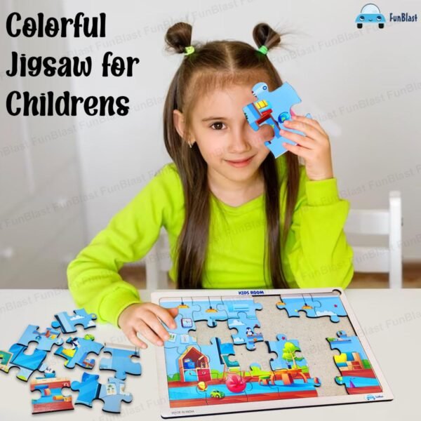 FunBlast Puzzles for Kids - 24 Pcs Kids Room Jigsaw Puzzle for Kids of Age 3-5 Years, Wooden Board Jigsaw Puzzles, Floor Puzzle for Children, Learning and Educational Jigsaw Puzzle Toys - Image 5