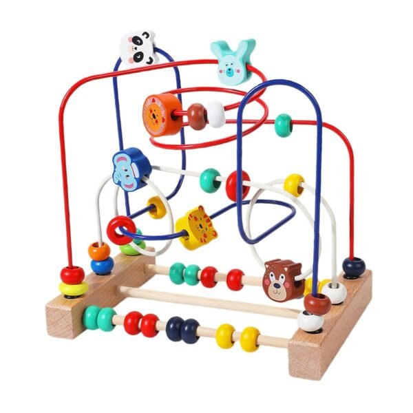 Bead Maze Toy Birthday Gifts Puzzle Beads for Boys Girls Kids Ages 0-3 Years 22.5x22.5x15cm B