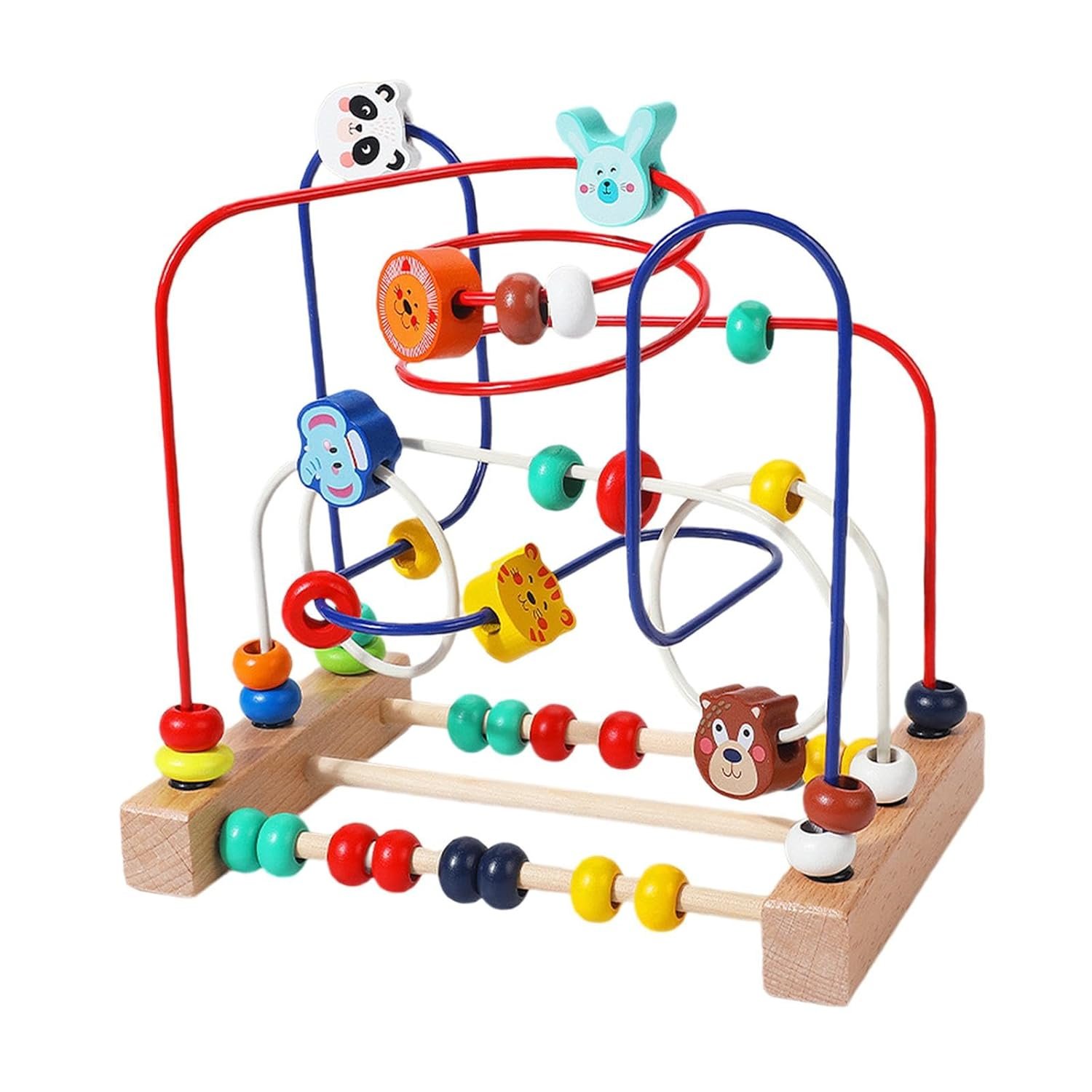CALANDIS® Bead Maze Toy Birthday Gifts Puzzle Beads for Boys Girls Kids Ages 0-3 Years 22.5x22.5x15cm B | Developmental Baby Toys | Toys for Baby