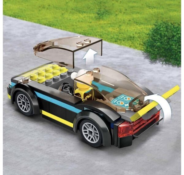 LEGO City Electric Sports Car 60383 Building Toy Set (95 Pcs),Multicolor - Image 2