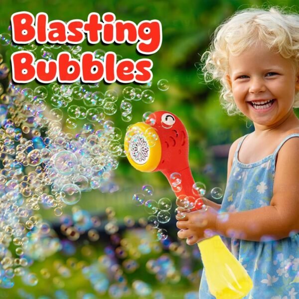 Wembley Dinosaur Bubble Gun Wand for Kids Toddlers With Solution Machine Blower Party Favors Outdoor Toy Birthday Gift for 3-8 Year Old Children - Random Colors - Image 5