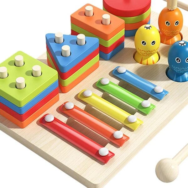 bnf® Wooden Sorting Stacking Toy Preschool Toy for Boys Girls Preschool Kids Boys - Image 3