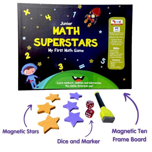 CocoMoco Kids Math Superstars My First Math Game For Kids, Maths Toys For 3-8 Year Olds, Counting Toys For Toddlers, Black - Image 5