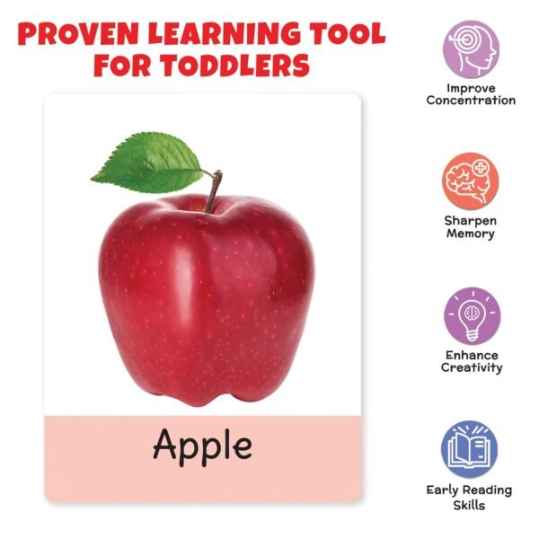 Big Flash Cards for Kids: Fruits | 32 Double-Sided Picture Cards, Durable & Water Resistant | Early Learning & Development Toy for Preschoolers & Toddlers 2-6 Years | Can Be Wiped Clean - Image 5