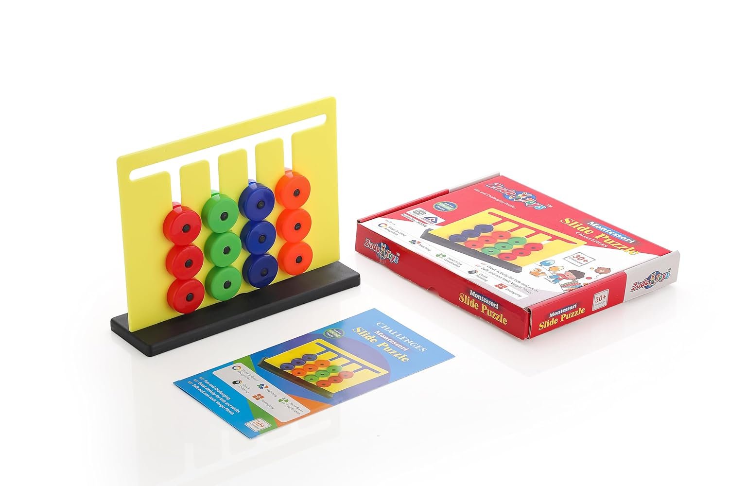 Learning Colour And Pattern Matching Montessori Slide Puzzle Game For Kids, Multicolor - Image 3