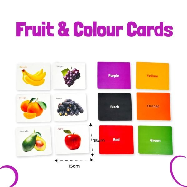 B4BRAIN 3-in-1 Brain Boosting Non-Tearable Flash Cards for 0-3 Years | Fruit, Color, Newborn & Face Cards | 27 Durable Board Cards | Montessori Early Learning Toy | Best Gift for Baby Boys & Girls - Image 5