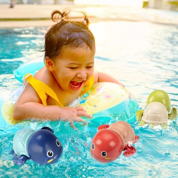 TOHIBEE Bath Toys for 1-5 Year Old Boy Girls Gifts Swim Pool Bath Toys for Toddler 1-3 Bathtub Toys for Baby Boy Birthday Gifts for 1-4 Year Old Boys Girls, 3pcs Set - Image 4