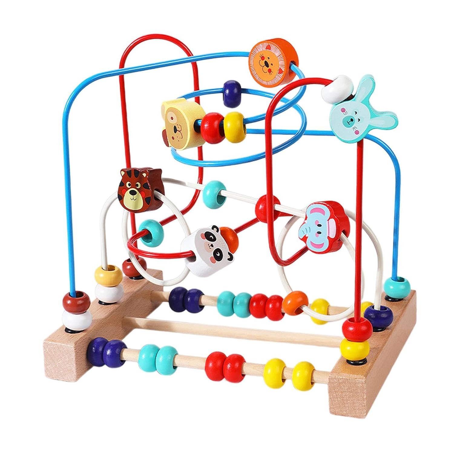 CALANDIS® Bead Maze Toy Birthday Gifts Puzzle Beads for Boys Girls Kids Ages 0-3 Years 22.5x22.5x15cm A | Developmental Baby Toys | Toys for Baby