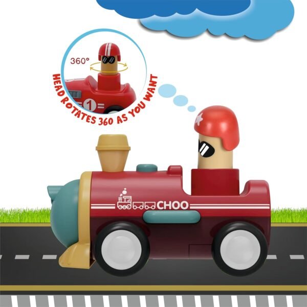 Angel Kids Kid Toy Car Set - Pack of 4 Push and Go Toys, Friction Powered Vehicle Set, Unbreakable Toys - Push Toys for Boys, Press and Go car Toys are Gifts for Babies, Toddlers, Boys, Girls - Image 2