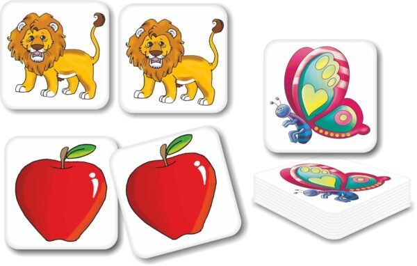 Creative\'s Match N Learn | Preschool Educational Matching Game | Toddler Cognitive Learning Cards | Observation, Memory & Visual Discrimination Toy | 62 Picture Cards for Kids Ages 3+ - Image 3