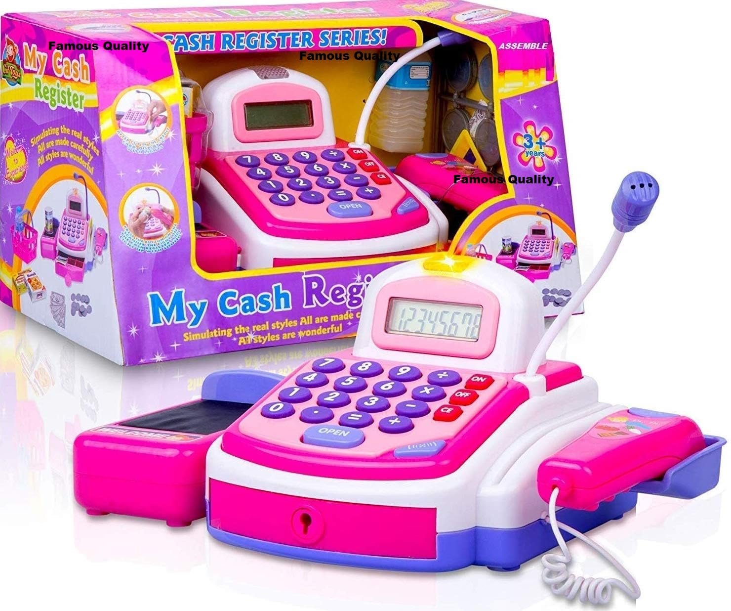 Famous Quality Plastic Electronic Cash Register Toy , Multicolour, 3 Years and Above - Image 6