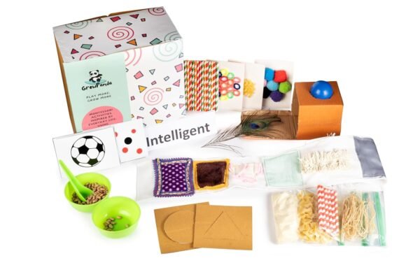 Montessori Learning Toy | Early Child Brain Development | Box 1 :0-1.5 Years | Sensory Learning, Problem/Puzzle Solving, Logical Thinking and Motor Skills, Educational