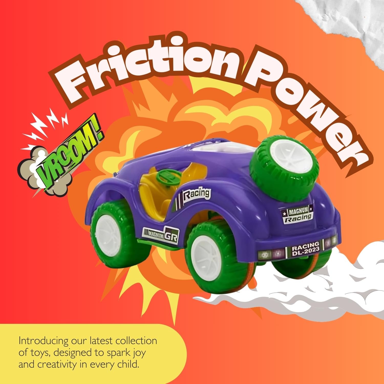 Friction Powered Magnum Racing Car for Toddlers/Kids/Children | Toy Car | Car | Boys (Aged 3-6 years) | Unisex - Image 3
