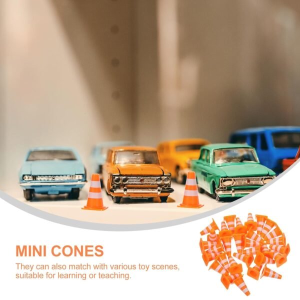 3D Printed Miniature Traffic Cones Play Toys Training Roadblock Signs Children Educational Toy DIY Doll House Decor (Set of 10) - Image 4