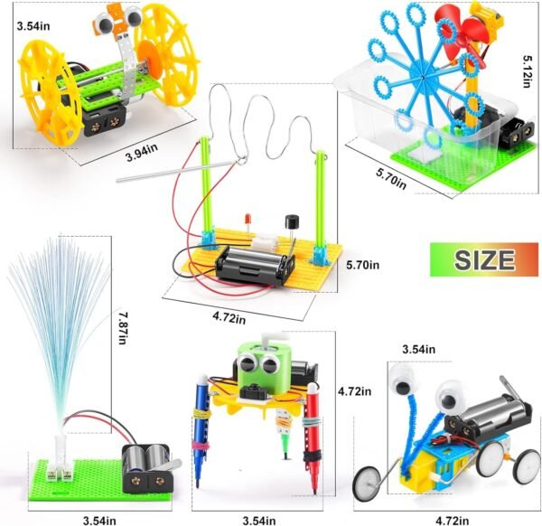 STEM Robotics Kit, Science Experiments for Kids Age 8-12 6-8, STEM Toys Boys Craft Projects 8-10, Engineering Build Robot Building Kits Girls 5 6 7 9 10 8 Year Old Boy Birthday Gift Summer Activities - Image 3