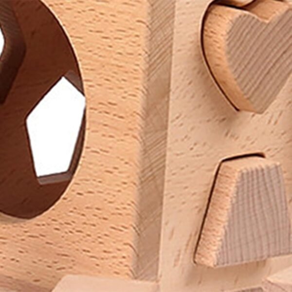Toy Shape Sorter Intelligence Box Shape Recognition Shape Sorting Box Girls Kids Wood - Image 3