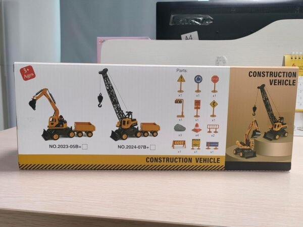 Crane Toy Truck, Construction Truck Toy Set with Road Signs,Outdoor Engineering Vehicle for Sand Party Favour, Birthday Gift 3-8 Years Old Toddlers Children Boys Kids to Play - Image 6