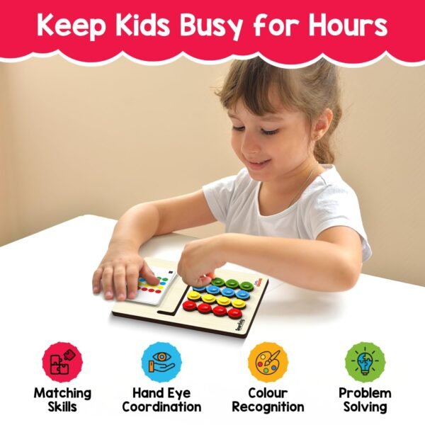 Smartivity Kids Montessori Slide Puzzle Game IColor & Pattern Matching Learning Toys for Kids 4-8 Years I Birthday Gift for Unisex I Preschool Educational Activity Toy for 4,5,6,7,8 I Travel Friendly - Image 4