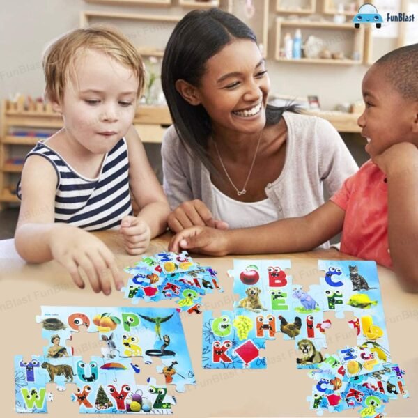 FunBlast Alphabet Jigsaw Puzzle for Kids Jigsaw Puzzle for Kids of Age 3-5 Years – 48 Pcs (Multicolor, Size 30X22 cm) - Image 2