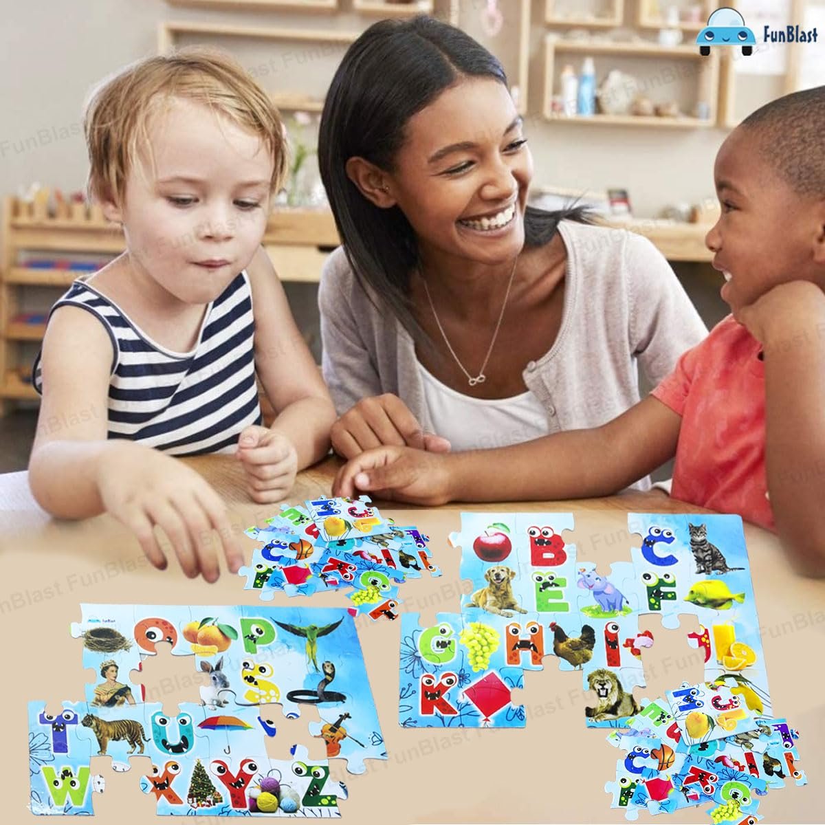 FunBlast Alphabet Jigsaw Puzzle for Kids Jigsaw Puzzle for Kids of Age 3-5 Years – 48 Pcs (Multicolor, Size 30X22 cm) - Image 2