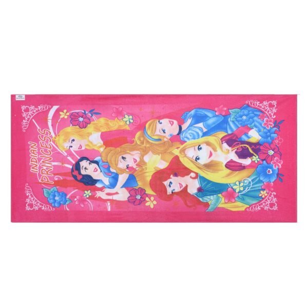 Heart Home Kids Bath Towel|Soft Cotton & Sides Stitched Baby Towel|Microfibered Super Absorbent Princess Pattern Towel for Infants,Toddler,55x26 Inch (Pink) - Image 4