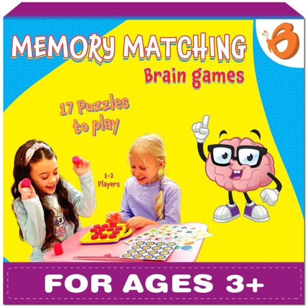 ButterflyEdufields Brain Games for Kids 3-5 Years | Memory Matching Puzzle for Kids | Toys for 3 4 5 6 Year Old Boy Girl | 16 Cards Puzzle for Kids | Pre School Learning & Educational Indoor Games