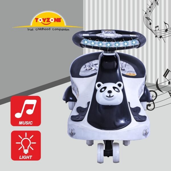 Toyzone Baby Panda Magic Car-50940 | Ride-on Baby Car| Kids Push Car| Swing Car | Comfortable Seats & Durable | Elegant Design | Ride on Toy Car for Kids|Twister Ride on|Magic Toy Car|Kids Ride On|Push Rider|Steering Music & Lights | For Kids age 2+ - Image 5