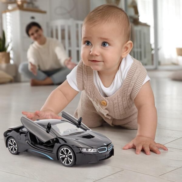 BMW I8 CAR Toy Car Metal Pull Back Diecast Car with Openable Door and Sound Light, Gifts Toys for Kids (Kids Toy Metal car White) - Image 2