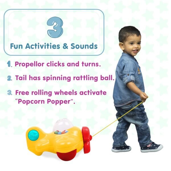 Funskool Giggles - 2 in 1 Toddler Multicolour Giftset,Shape Sorting Cube and Aeroplane Pull Along Toy, Develops Motor Skills,18 Months and Above, Infant & Pre-School Toys - Image 5