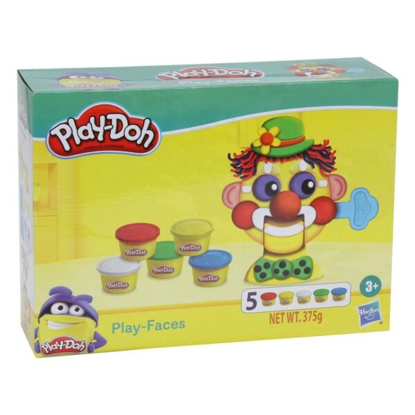 Play-Doh Building Block Play Faces Activity Toy for Kids 3 Years and Up with 5 Non-Toxic Colors,Multicolor - Image 3
