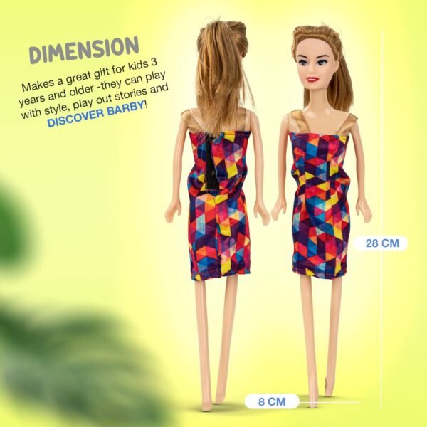 BAYBEE Dolls for Girls, Princess Dress-Up Doll Set for Kids Age 3-5 Years | Fashion Doll with Foldable Hands, Perfect for Creative Play, Fashionable Toy for Girls, Ideal Gift for Kids - Image 3