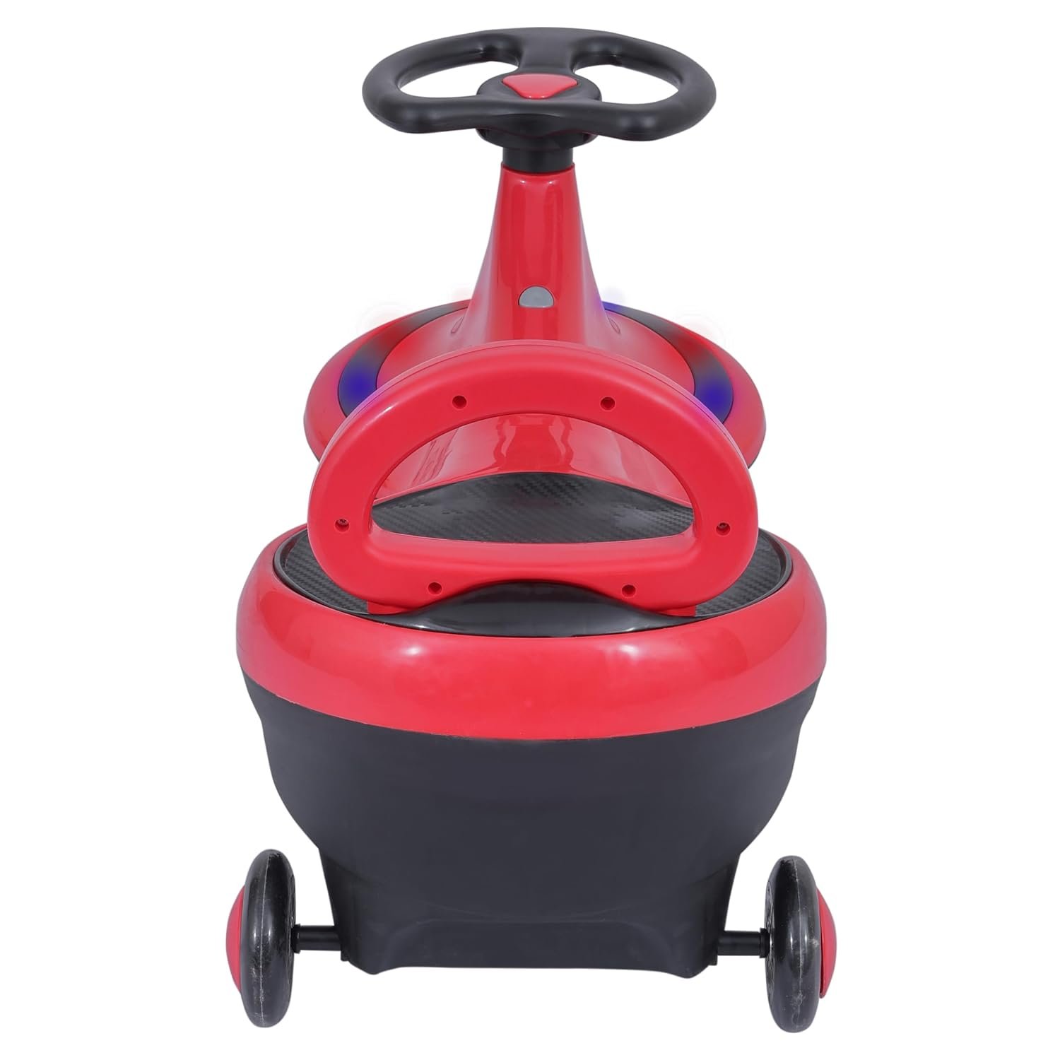 KURB Twister Swing Car for Kids 1-5 Years| Magic Car with Light & Music | Twister Car with Back Support | Swing Car with PU Wheels | Comfortable & Durable Seat (Red) - Image 6