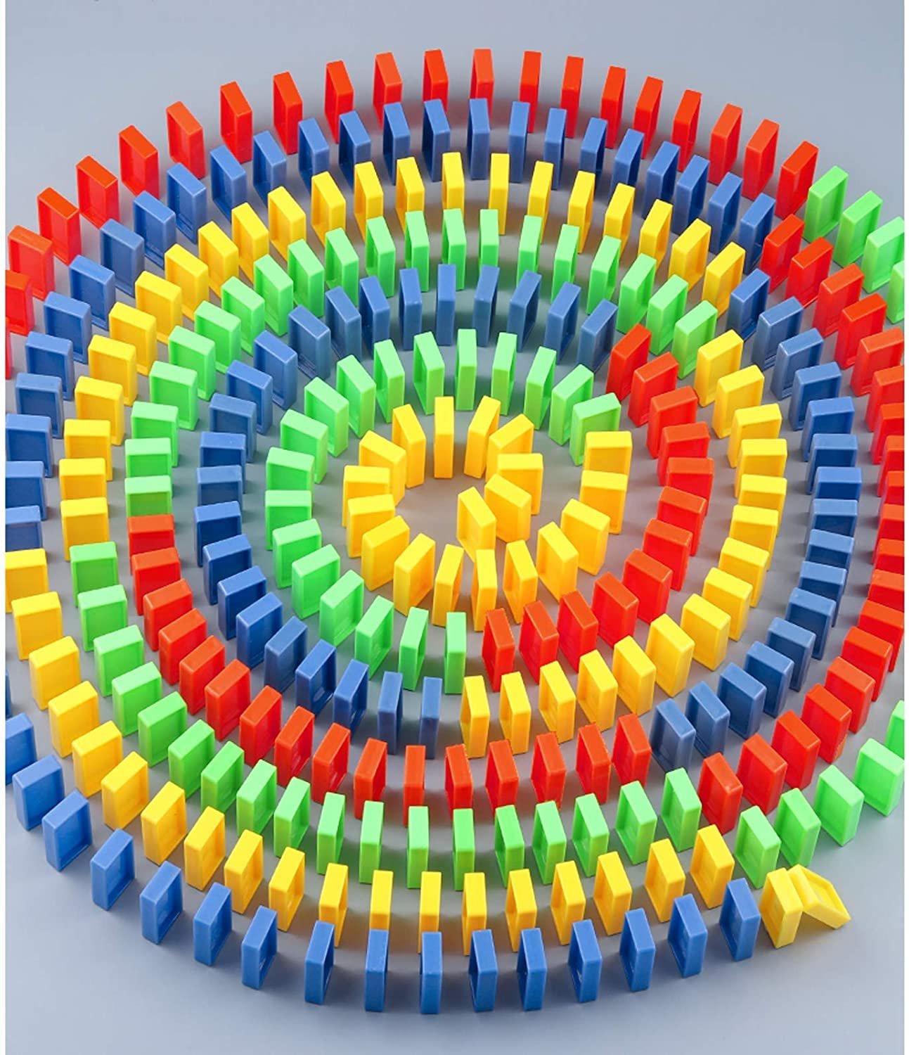 Dominoes Blocks Learning Building Blocks for Kids Puzzles Bricks Toys Sets Block Game Educational Toys for 3-5 Years Kids(100Pcs Plastic Domino Building Block) - Image 3