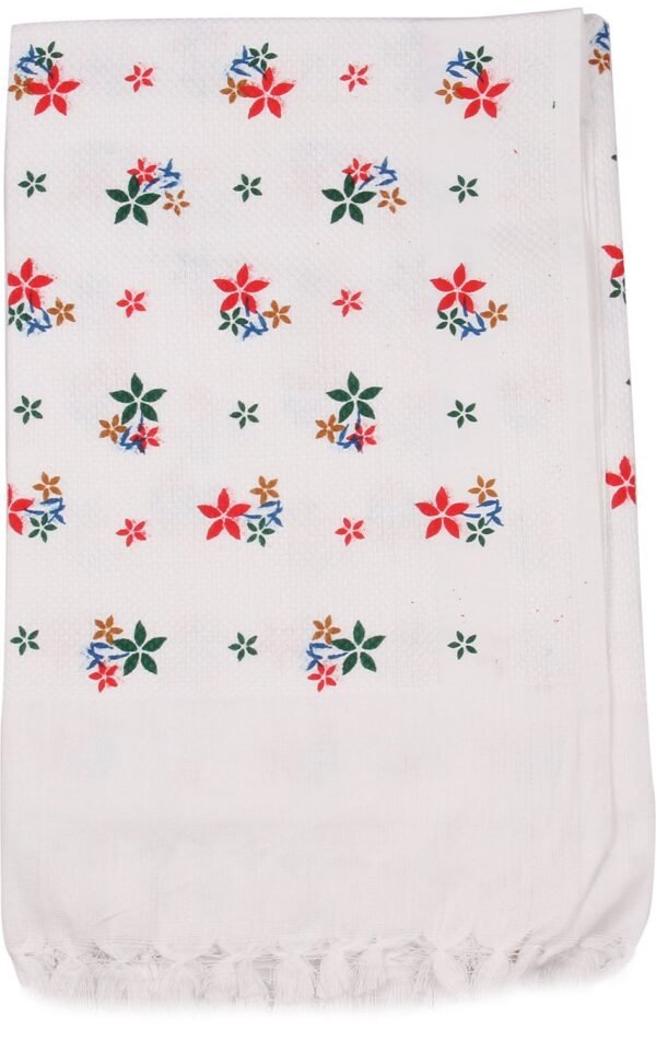 Cotton Blend Bath Towel (Set of 3, White), 240 GSM - Image 2