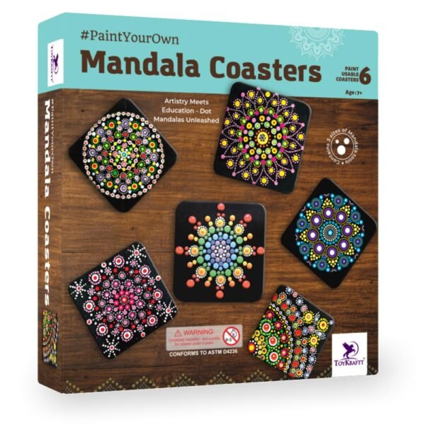 TOYKRAFTT Art N Craft Dot Mandala Painting Kit for Kids, Mandala Art Kit, Dot Painting Kit, Toys for Girls Boys 7 to 12 Years, Gifts for Birthday Dot Mandala Table Coaster