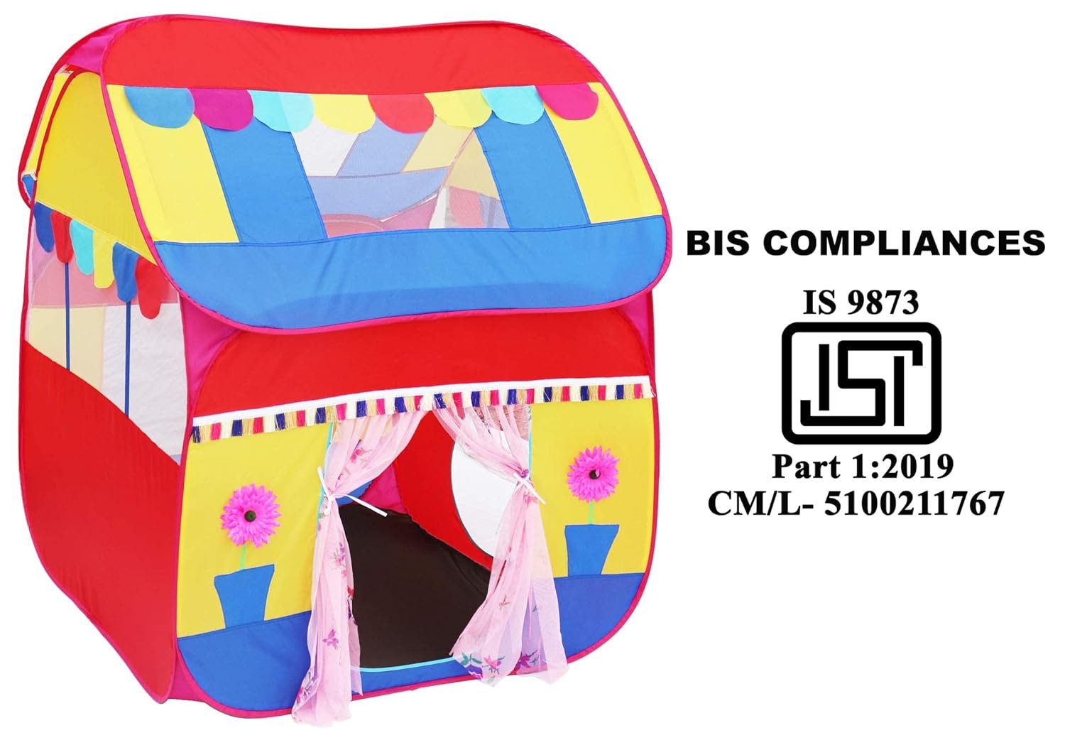 Homecute Foldable Pop Up Hut Type Kids Toys Jumbo Size Play Tent House for Boys and Girls (Big Size Multi) - Image 6