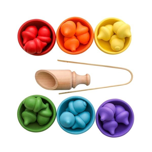bnf® Balls in Cups Montessori Toy Wooden Sorter Game for Children Baby Boys Girls
