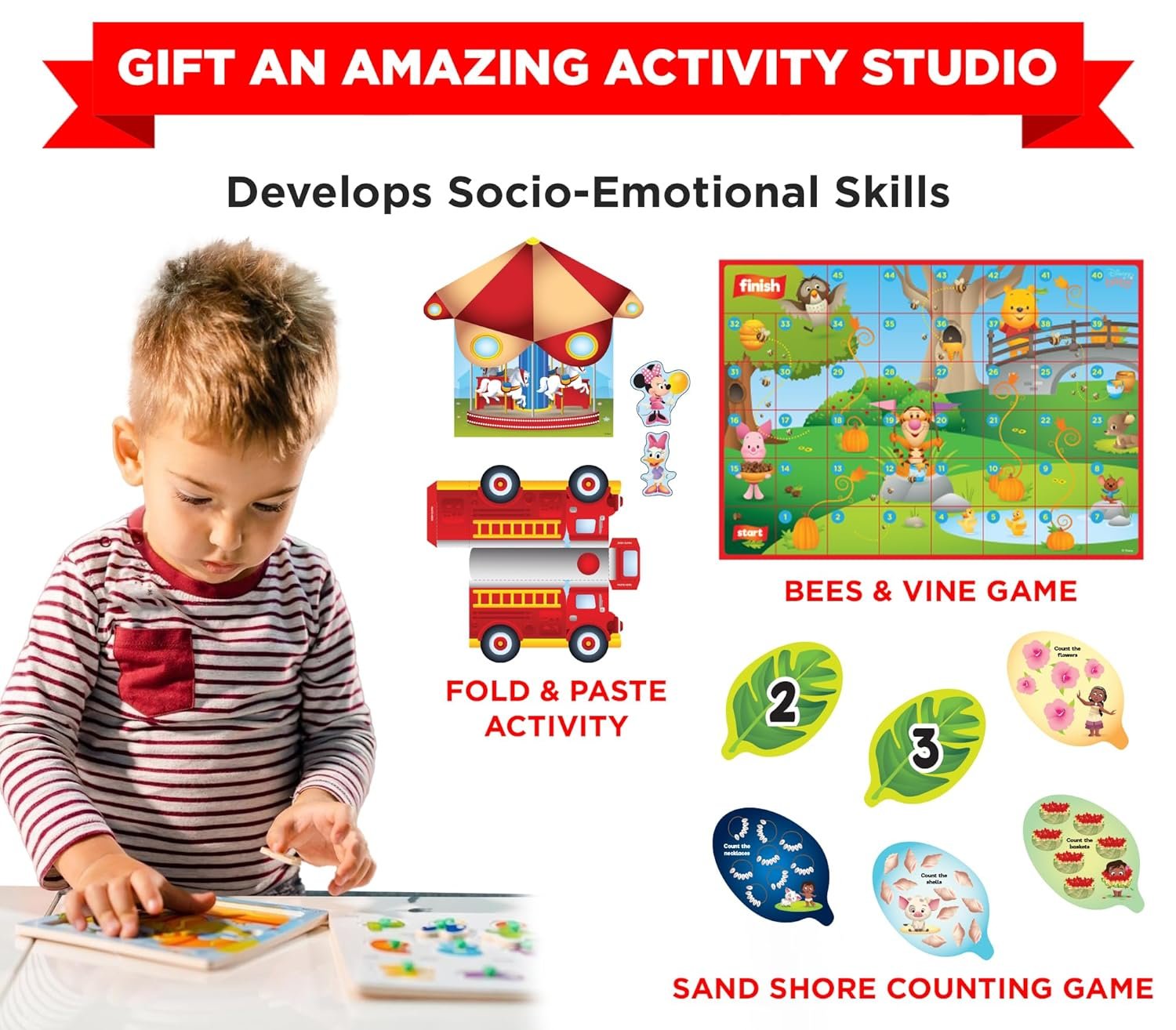 Einstein Box Featuring Disney Birthday Gift Set for 4-6 Year Old Boys & Girls | 3-in-1 Gift Set of Learning with Fun Disney Characters | Birthday Gift Ideas for Boys/Girls Ages 4,5,6 Years Old | - Image 5