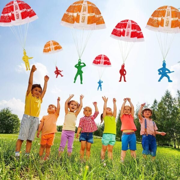 Gameshub Flying Parachute Toys Hand Throwing Watching Landing Toys For Kids Hand Throw Parachute Army Man Paratrooper Ramdon Color, Assorted - Image 5