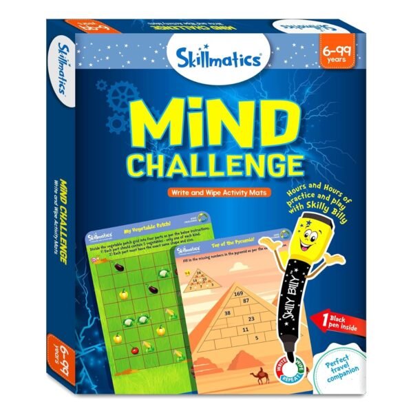 Skillmatics Educational Game - Mind Challenge, Reusable Activity Mats with Dry Erase Marker, Gifts, Travel Toy, Ages 6 and Up - Image 5
