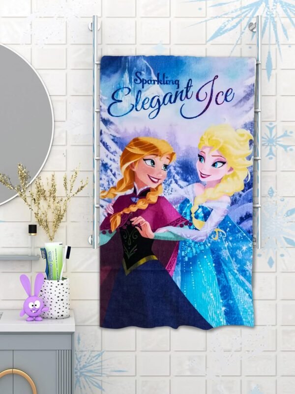 Disney Frozen Kids Bath Towel 350 GSM 60x120 cm, Dark Blue Color