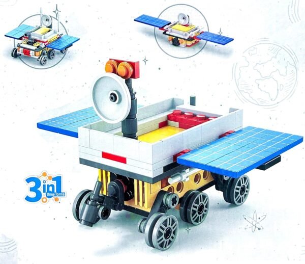 Amitasha 3in1 Space Rover Exploration Building Blocks Rocket Launcher Construction Toy Set Brick Kit for Kids Birthday Gift Boys & Girls