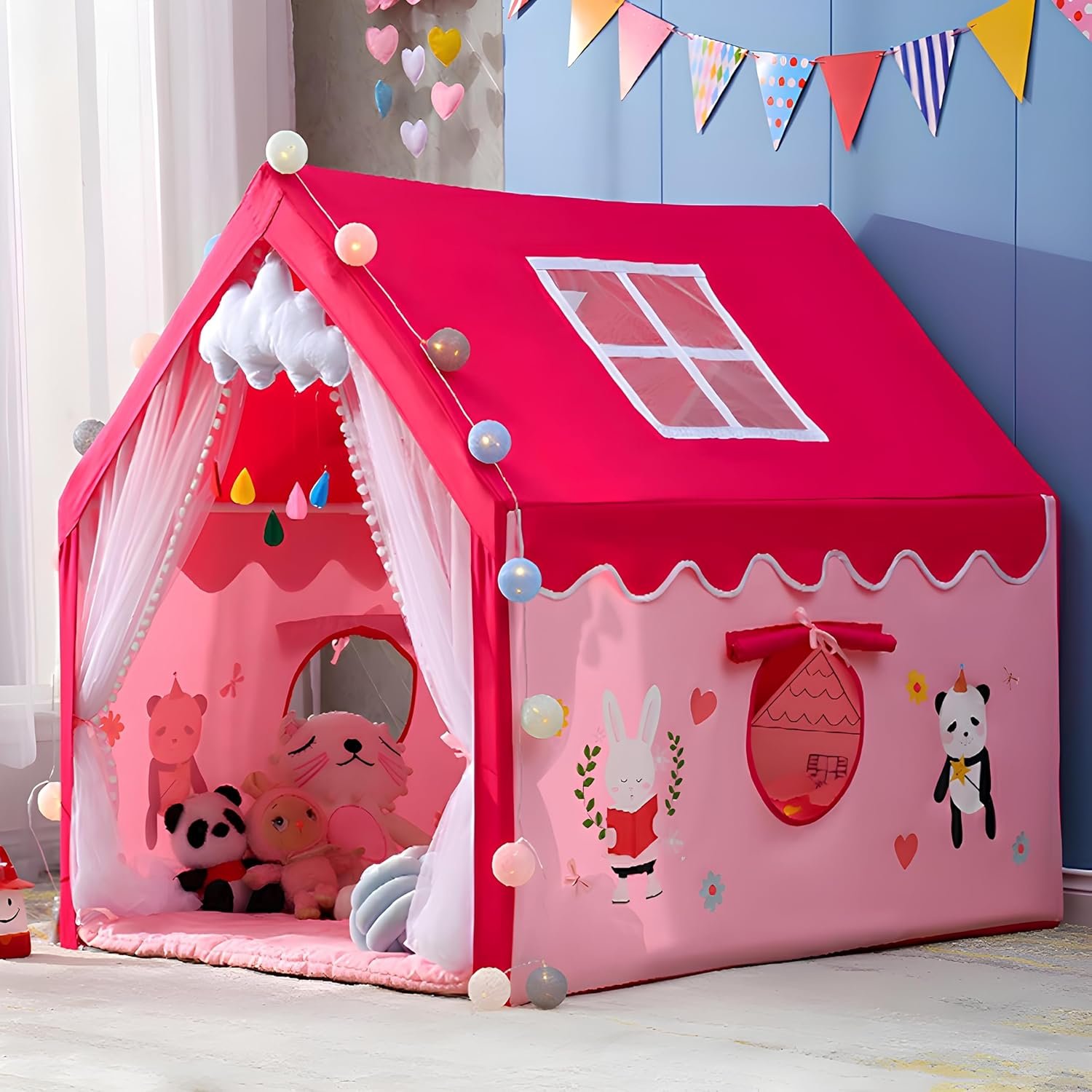 Colorfull and Extremely Light Weight Indoor and Outdoor Kids Play Tent House for 3-8 Years Old Kids Girls and Boys (RPD 0123)