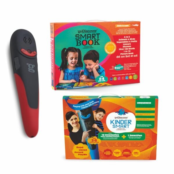 Combo of Smart Book & Kinder Smart with Talking Pen, Educational Kit for Kids, Activity & Learning Toys for Children, Fun Learning Games for Growing Kid, Perfect Gift 2-6 Years