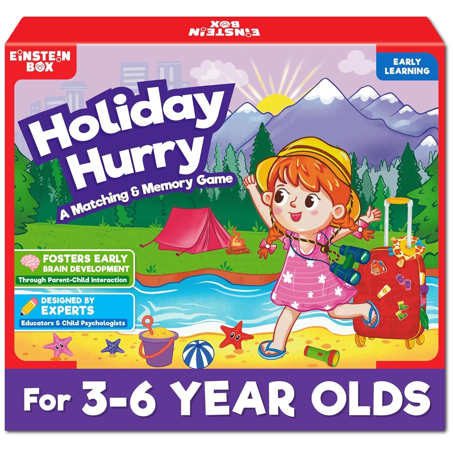 Einstein Box Holiday Hurry Game for Kids 3+ Years Old | Toys & Gifts for Boys & Girls Ages 3,4,5,6 Years | Kids Games | Birthday Gift for Kids Ages 2,3,4,5 Years | Educational Toys |