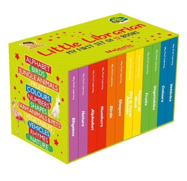 My First Little Librarian: Boxset of 12 Best Board Books for Kids Age 0-3 Years | 24 Pages Board Book | The Book Tree Books